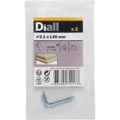 Gond à visser en acier zingué 30x14 mm - 2 pièces^Diall Outlet