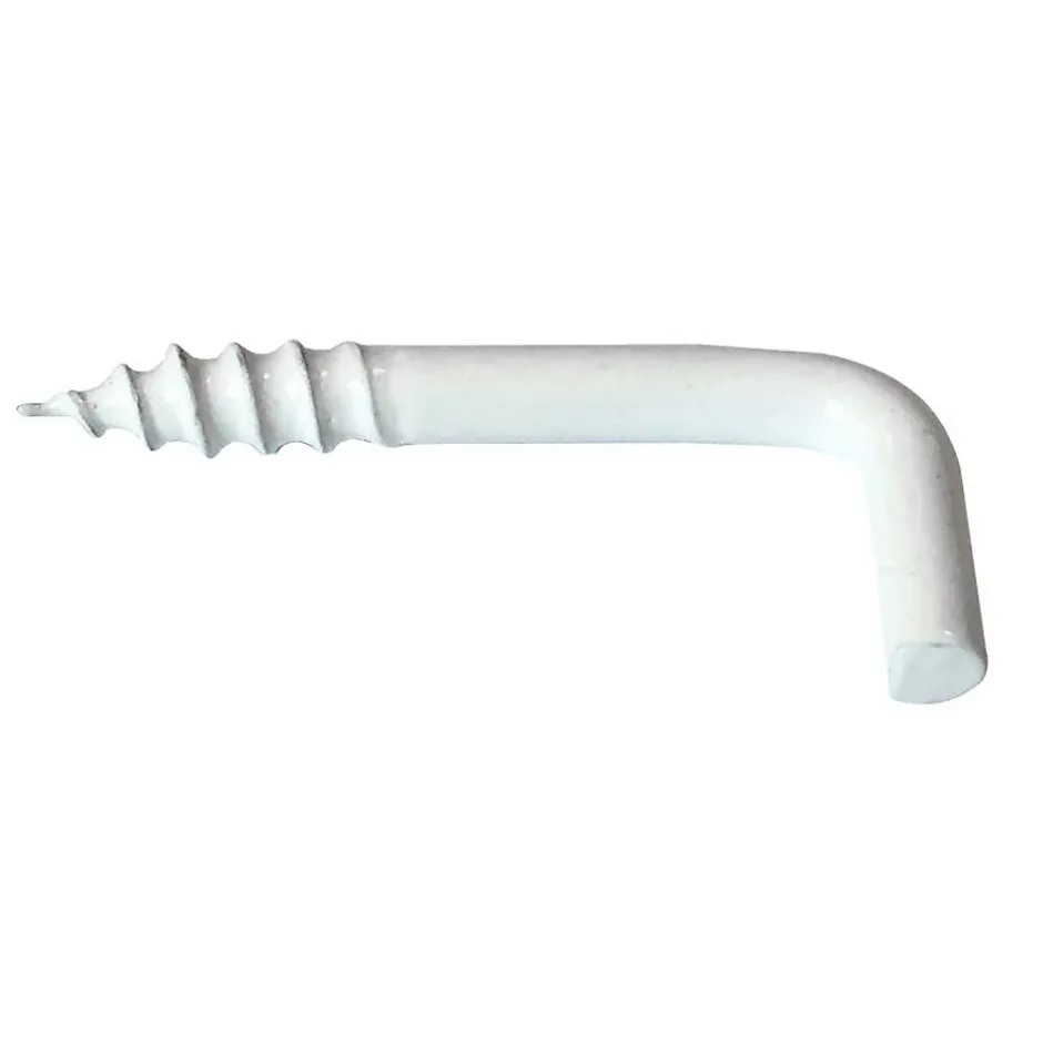 Gond à visser plastifié blanc filet bois-Viswood Online