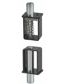 Gond Rapido, goupille acier diamètre 16mm, gâche en acier inoxidable, zingage noir -^Thirard Discount