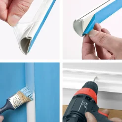 Goulotte décorative demi-ronde blanche auto-adhésive 16 x 8 mm, 1 m-D-Line Sale