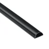 Goulotte décorative demi-ronde noire auto-adhésive 30 x 15 mm, 1 m^D-Line