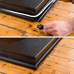 Goulotte décorative demi-ronde noire auto-adhésive 30 x 15 mm, 1 m^D-Line