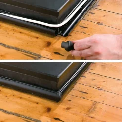 Goulotte décorative demi-ronde noire auto-adhésive 30 x 15 mm, 1 m^D-Line