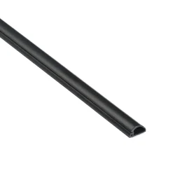 Goulotte décorative demi-ronde noire auto-adhésive 16 x 8 mm, 1 m^D-Line New
