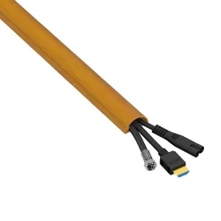 Goulotte décorative demi-ronde effet chêne auto-adhésive 30x15mm, 2m-D-Line Discount