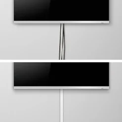 Goulotte décorative demi-ronde blanche auto-adhésive 30 x 15 mm, 1 m^D-Line Outlet