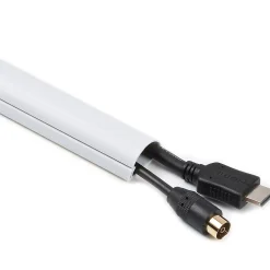 Goulotte décorative demi-ronde blanche auto-adhésive 30 x 15 mm, 1 m^D-Line Outlet