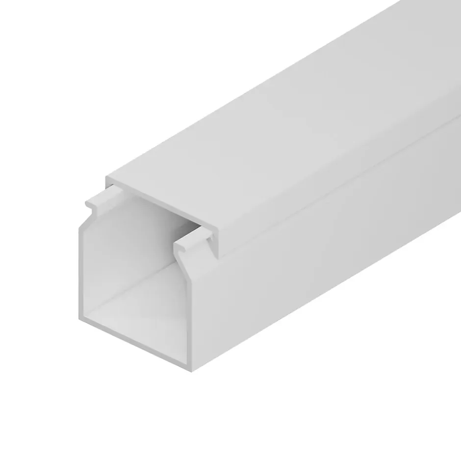 Goulotte électrique PVC 25x25 mm 2 m blanche^Edo New