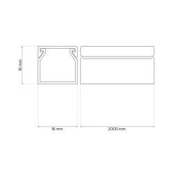 Goulotte électrique PVC 16x16 mm 2 m anthracite-Edo Sale