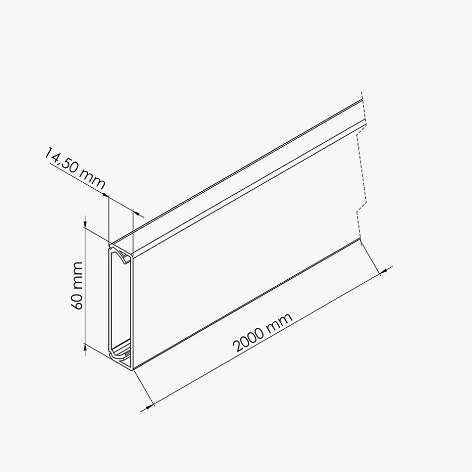 Goulotte TV Cache-Câble Carrée PVC - L. 2 m - Anthracite-Mon Marché Déco
