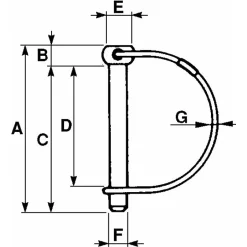 Goupille arceau diam 10 longue sous blister (5pcs)-Lem Select Clearance