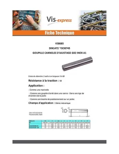 Goupille cannelée d'ajustage G02 Inox A1 8X25 - 1 pièce-Vis Express Outlet