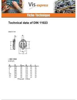 Goupille clips Acier zingué 8 - 5 pièces^Vis Express