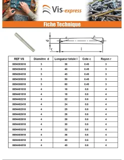 Goupille Conique 3X16 Inox A1 - 1 pièce-Vis Express Hot