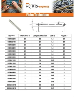 Goupille Conique 3X16 Inox A1 - 1 pièce-Vis Express Hot