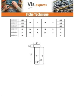 Goupille Tête plate 6X45 Percée 2.5 Inox A4 - 1 pièce-Vis Express Online