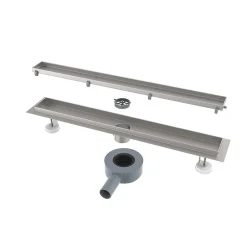 Caniveau de douche Siphon tournant 360 à carreler pour douche italienne largeur 100 cm^Grand Verre Sale