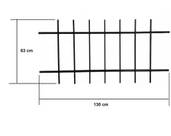 Grille de Defense DISTRI pour Fenetre H 75 cm x L 120 cm (côte tableau)-DMS Online