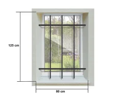 Grille de Defense DISTRI pour Fenetre H 125 cm x L 80 cm (côte tableau)^DMS Hot