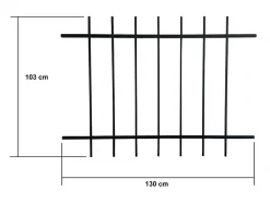 Grille de Defense DISTRI pour Fenetre H 115 cm x L 120 cm (côte tableau)-DMS Online
