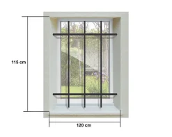 Grille de Defense DISTRI pour Fenetre H 115 cm x L 120 cm (côte tableau)-DMS Online
