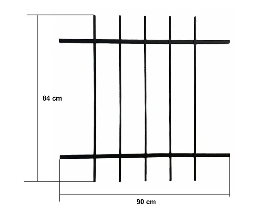 Grille de Defense DISTRI pour Fenetre H 95 cm x L 80 cm (côte tableau)-DMS