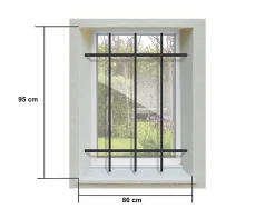Grille de Defense DISTRI pour Fenetre H 95 cm x L 80 cm (côte tableau)-DMS