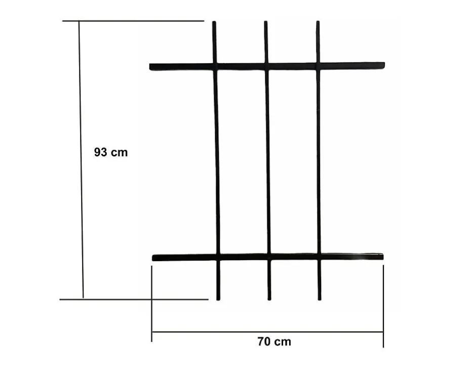 Grille de Defense DISTRI pour Fenetre H 105 cm x L 60 cm (côte tableau)^DMS Online