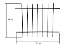 Grille de Defense DISTRI pour Fenetre H 95 cm x L 100 cm (côte tableau)^DMS Online
