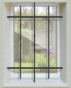 Grille de Defense Droite Torsadee pour Fenetre H 95 cm x L 60 cm (côte tableau)-DMS