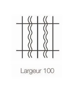 Grille de Defense Duo pour Fenetre H 75 cm x L 120 cm (côte tableau)^DMS