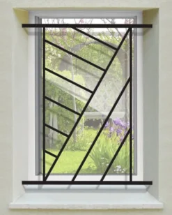 Grille de Defense Omega pour Fenetre H 45 cm x L 40 cm (côte tableau)-DMS Outlet