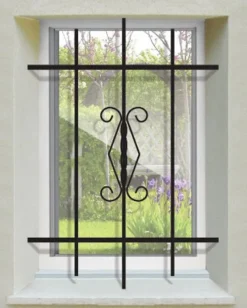 Grille de Defense Rustique pour Fenetre H 75 cm x L 120 cm (côte tableau)^DMS Online