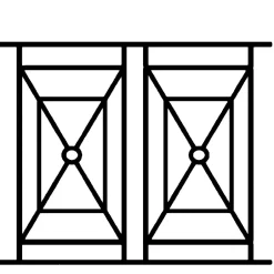 Grille de Defense Tolosa pour Fenetre H 125 cm x L 120 cm (côte tableau)^DMS Clearance