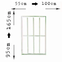 Grille de défense réglable pour fenêtre (largeur et hauteur) de 55x95 cm à 100x165 cm blanche^Adaptta Cerrajería Adaptable Sale