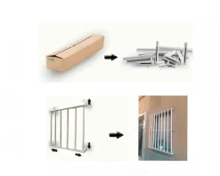 Grille de défense réglable pour fenêtre (largeur et hauteur) de 55x95 cm à 100x165 cm blanche^Adaptta Cerrajería Adaptable Sale