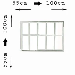 Grille de défense réglable pour fenêtre (largeur et hauteur) de 55x55 cm à 100x100 cm blanche^Adaptta Cerrajería Adaptable Online