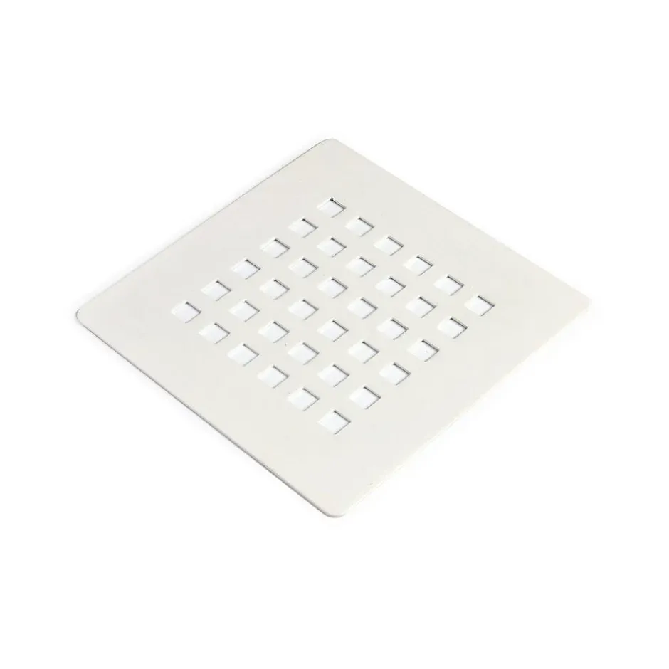 Grille De Drainage De Douche Carrée En Acier Blanc Muse-Kiamami Valentina