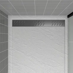 Grille d'évacuation l.79,5 cm pour receveur de douche Pedra et Pure 2, gun metal,^Galedo Clearance