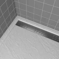 Grille d'évacuation l.69,5 cm pour receveur de douche Pedra et Pure 2, gun metal,-Galedo Outlet