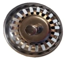 Grille d'évier anti-déchets en inox ronde Ø8 cm^ Sale