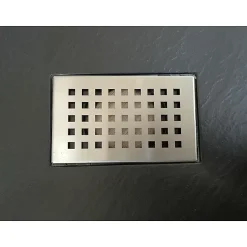 Grille inox PIATTO pour receveurs de douche en SoliCast motif quadrillage-Stano Best