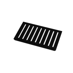 Grille rainurée en inox Noir Mat pour receveur - 20.15x12.3x0.55cm - ROCK 2 GRID LINE-Aurlane Sale