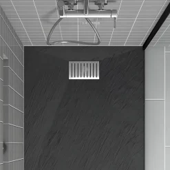 Grille rainurée en inox pour receveur - 20.15x12.3x0.55cm - ROCK 2 GRID LINE-Aurlane Hot