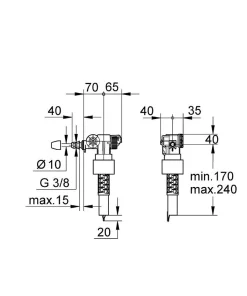 Robinet flotteur - Bâti-support rapid SL 37095000^Grohe Online