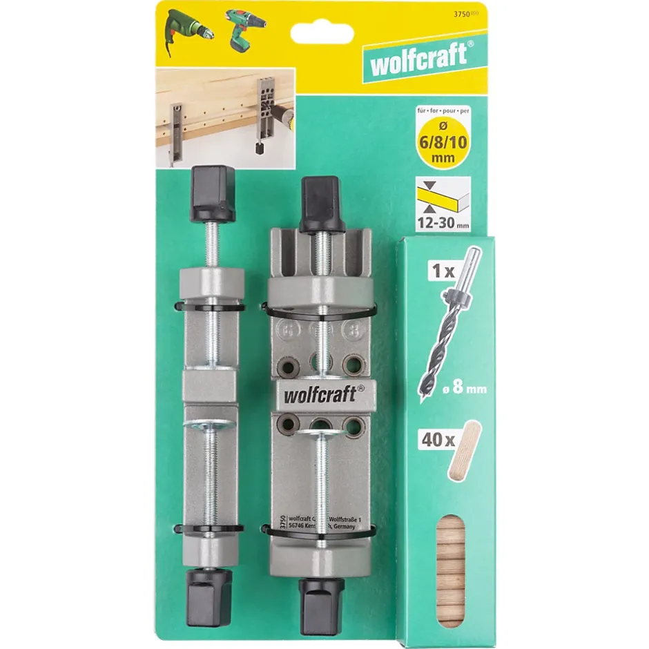 Guide de perçage et d'assemblage de tourillons Ø6/8/10 mm,^Wolfcraft Online