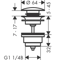 Push-Open, bonde clic-clac (50100000)^Hansgrohe Sale