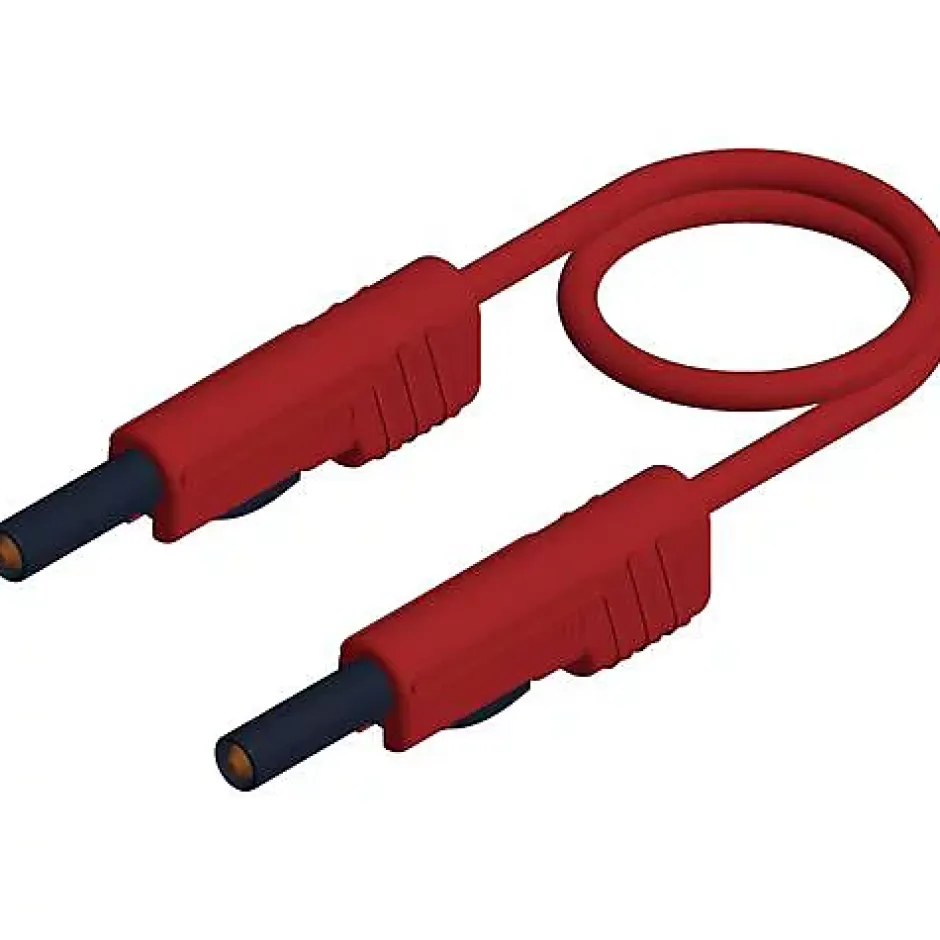 Hirschmann MLB 25/1 V rt - Cordon de mesure banane 4 mm rouge 0,25 m, 16 A, double isolation-Hirschmann Test & Measurement Best