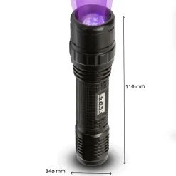 HORATIO : Torche 3W LED + UV. Fonction zoom. En aluminium.-Stak