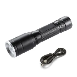 HUNTER : Lampe torche LED rechargeable 5W avec fonction zoom.-Velamp Online